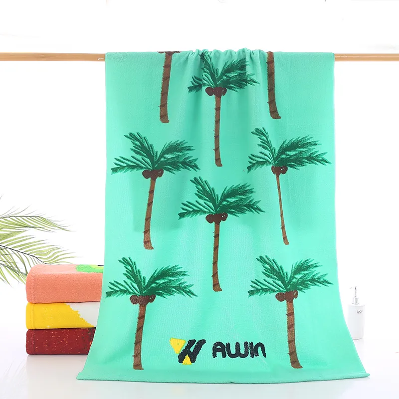 Serviette de plage imprimée en microfibre ( Conception de fruits)