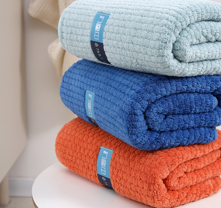 Coral fleece bath towel Great wall design